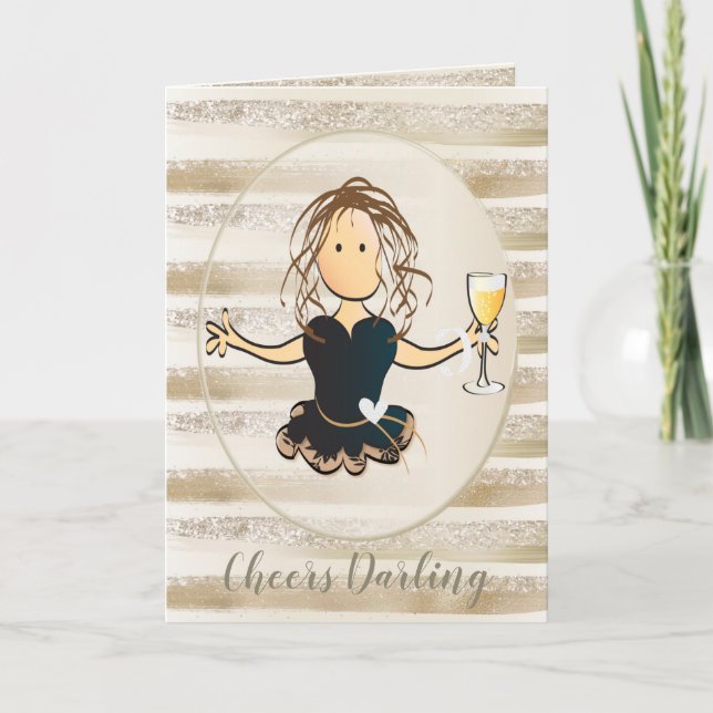 Carte Glamor Diamond Birthday Card pour elle (Devant)