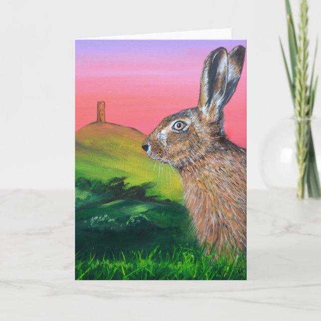 Carte Glastonbury hare (Devant)