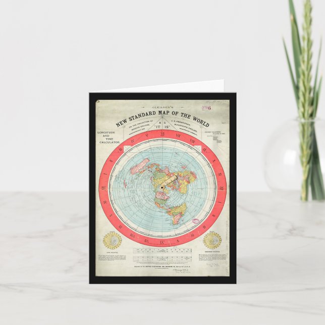 Carte Gleason's New Standard Map Of The World - Flat Ear (Devant)