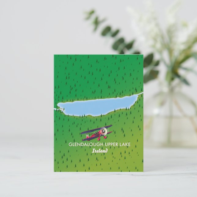 Carte Glendalough Upper Lake Ireland (Debout devant)