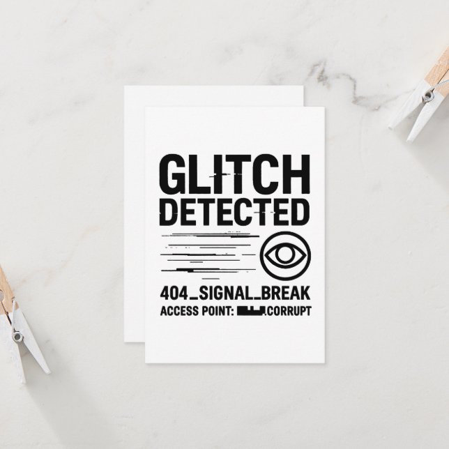 Carte GLITCH DÉTECTÉ - Transmission du signal endommagé (Devant/Arrière en situation)