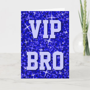 Carte Glitz Dark Blue 'VIP BRO' 'Joyeux anniversai