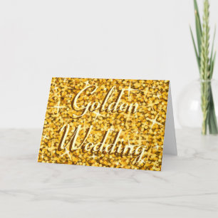 Carte Glitz "Or" "Mariage d'or" "Anniversaire"