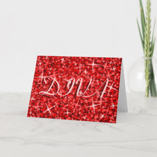 Carte Glitz Red 'DIVA' 'Joyeux anniversaire'
