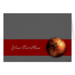 Carte Globe en cuivre