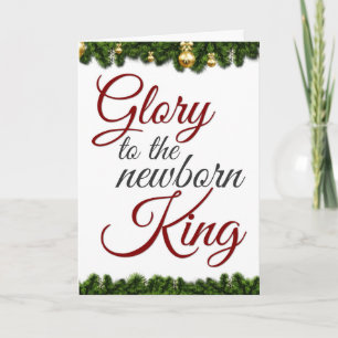 Carte Gloire Au Roi Nouveau-Né, Noël Religieux