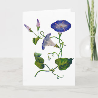 Carte Glorieuses bleues brodées