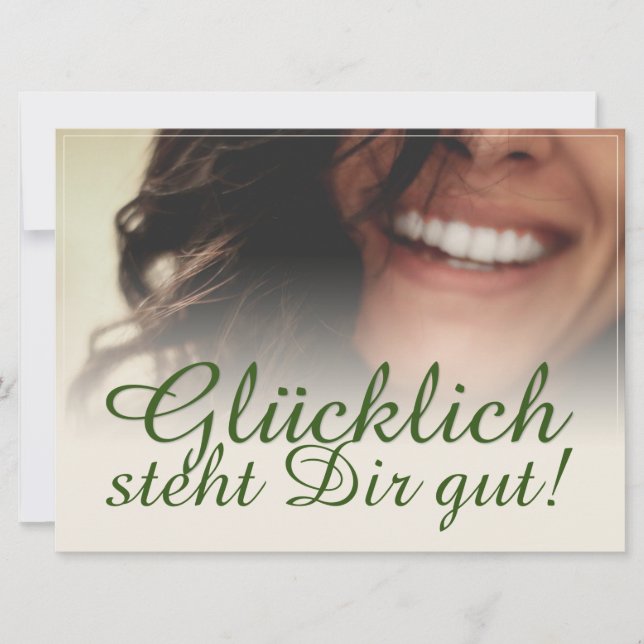 Carte Glücklich steht Dir intestin ! (Devant)