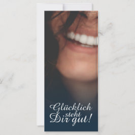 Carte Glücklich steht Dir intestin ! - Blau