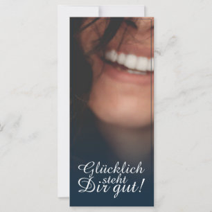 Carte Glücklich steht Dir intestin ! - Blau