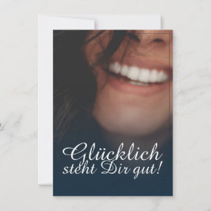 Carte Glücklich steht Dir intestin ! - Blau