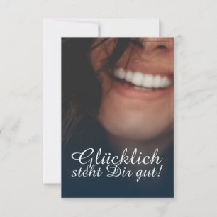 Carte Glücklich steht Dir intestin ! - Blau