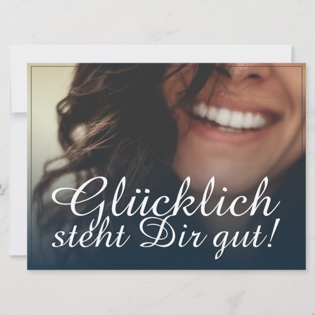 Carte Glücklich steht Dir intestin ! - Blau (Devant)