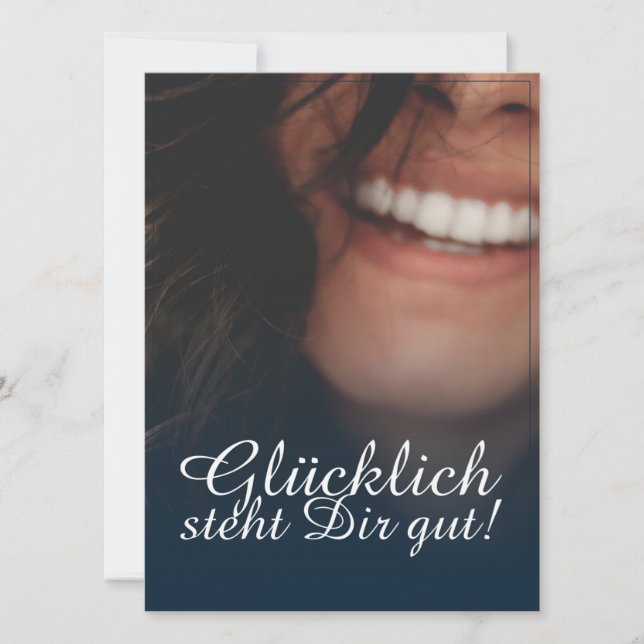 Carte Glücklich steht Dir intestin ! - Blau (Devant)