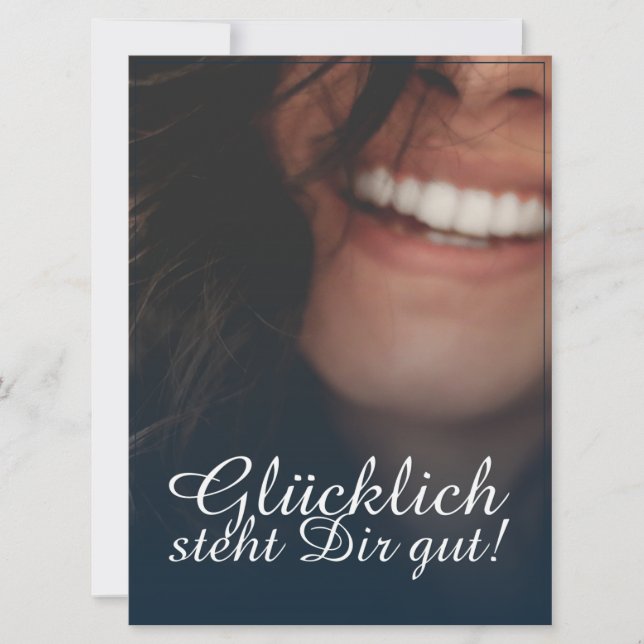 Carte Glücklich steht Dir intestin ! - Blau (Devant)