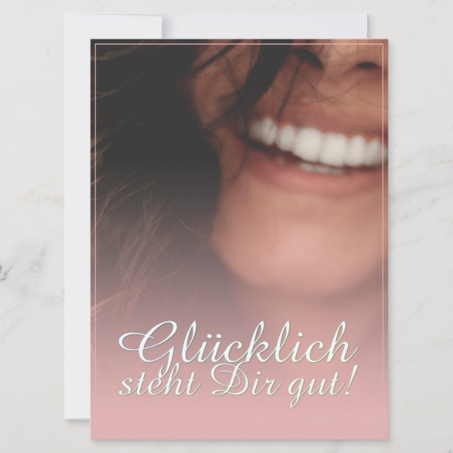 Carte Glücklich steht Dir intestin ! - Rosé (Devant)