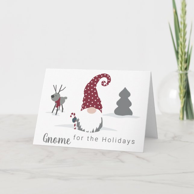 Carte Gnome et Reindeer Scandinavian Tomte design (Devant)