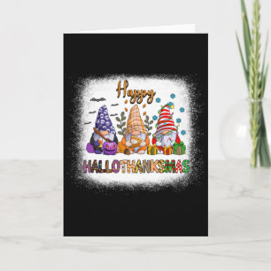 Carte Gnome Halloween Thanksgiving Noël Joyeux Hallo