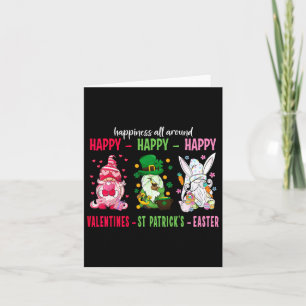 Carte Gnome Joyeuse Saint-Valentin Saint-Patrick Pâques 