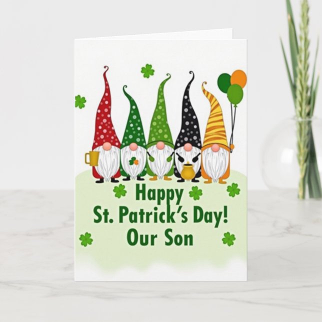 Carte Gnome St Patricks Day Son Card (Devant)