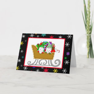 Carte Gnomes de Noël Joyeux Noël à votre famille