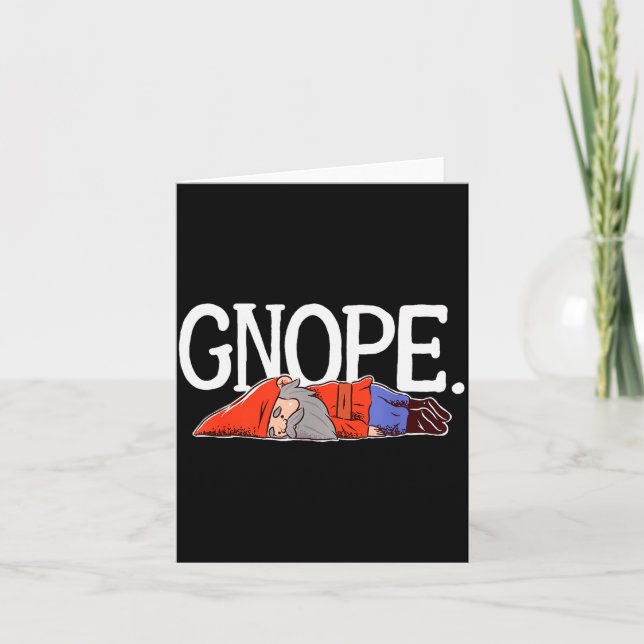 Carte Gnope Gnome Dwarf Funny Garden Elf Christmas  (Devant)
