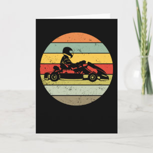 Carte Go-kart Kart Racing Driver Karting Retro Cadeau