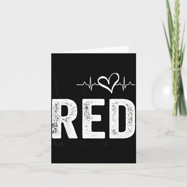 Carte Go Red For Women American Heart Disease Month Awar (Devant)