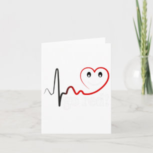 Carte Go Red Heartbeat Maladie cardiaque Survivante Sens