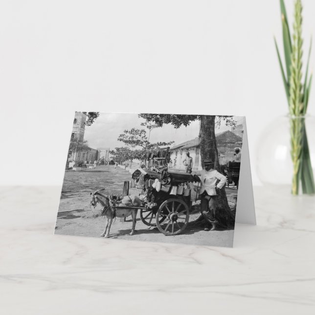 Carte Goat Wagon Peddler, Cuba : 1920 (Devant)