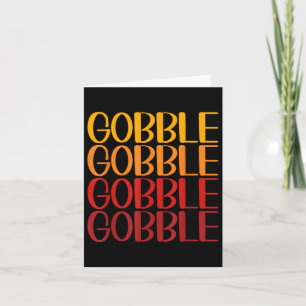 Carte Gobble Gobble Bon thanksgiving Turquie Merci B