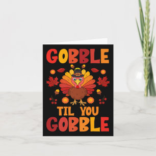 Carte Gobble Til You Wobble Turquie Thanksgiving Boys Gi