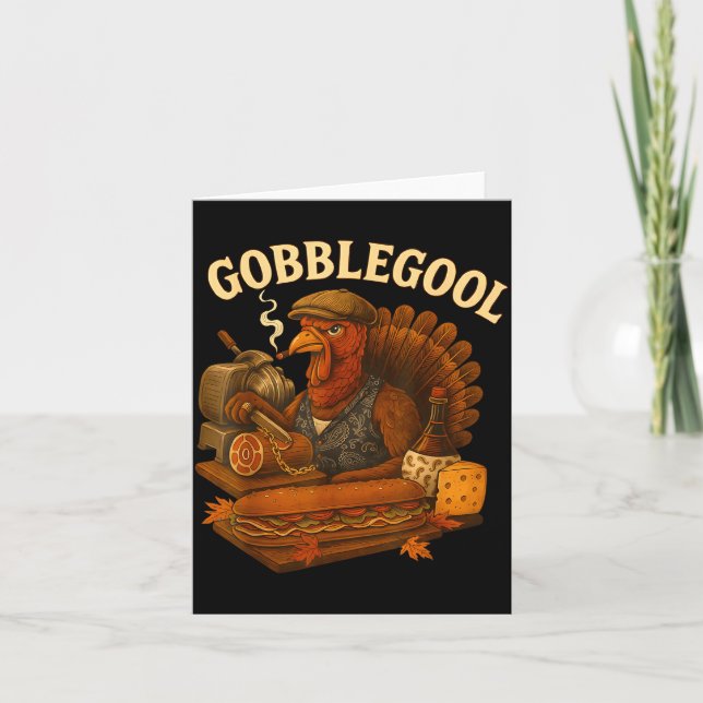 Carte Gobbol Turkey Thanksgiving  (Devant)