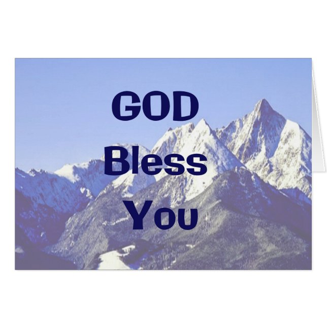 Carte God Bless You Card (Devant horizontal)