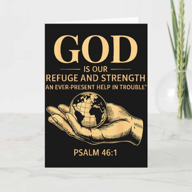 Carte God Is Our Refuge And Strength – Psalm 46_1 Christ (Devant)