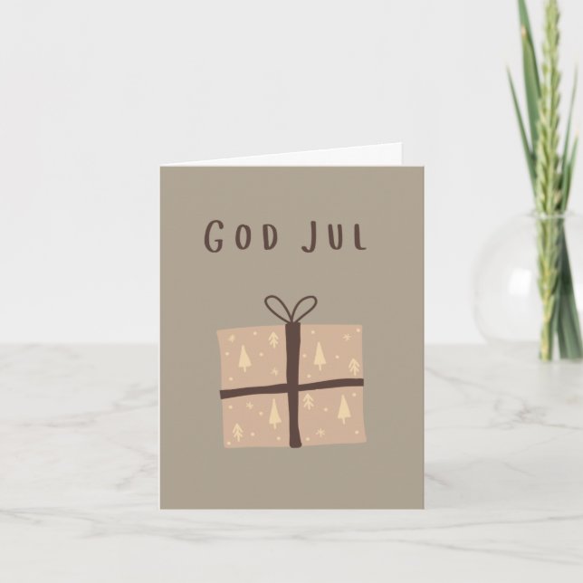 Carte God jul (julkort) Noël suédois (Devant)