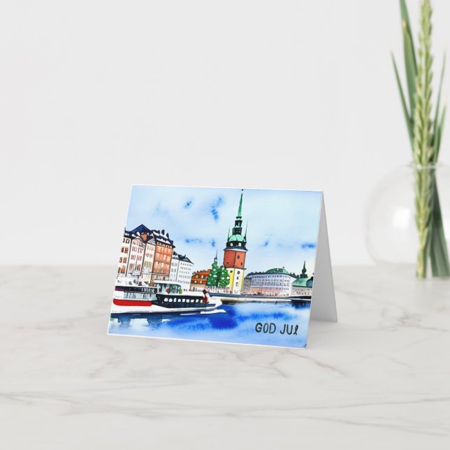 Carte God Jul, Noël suédois (Devant)