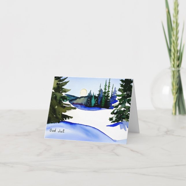 Carte God Jul, Noël suédois (Devant)