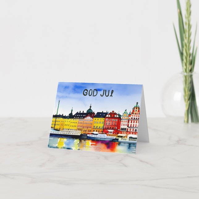 Carte God Jul, Noël suédois (Devant)