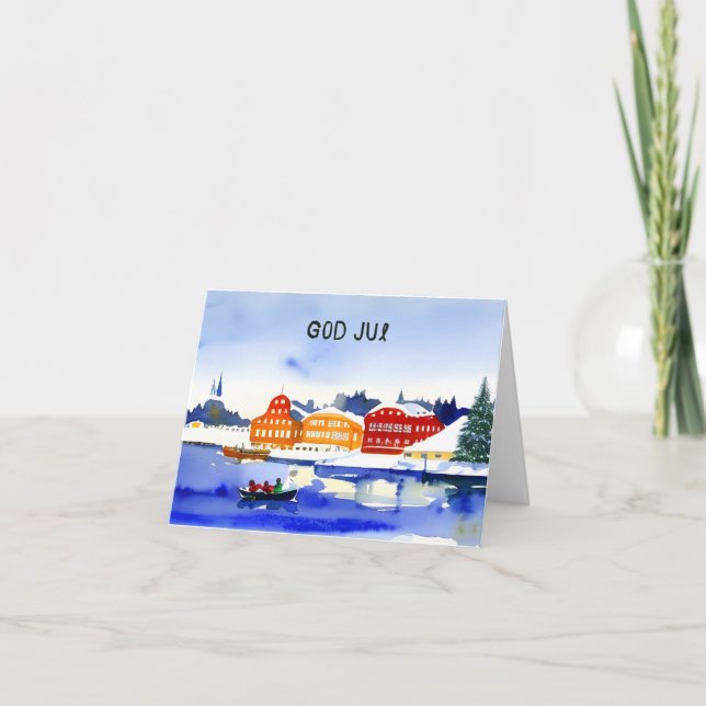 Carte God Jul, Noël suédois (Devant)