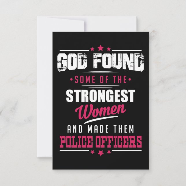 Carte God Made Police Officiers Hilarious Profession Dsg (Devant)
