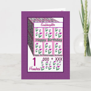 Carte GODDAUGHTER - Joyeux 1er anniversaire