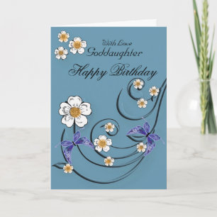 Carte Godgirl - Anniversaire - Floral aux papillons