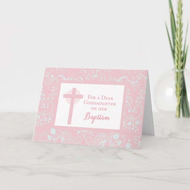 Carte Godgirl Baptême Félicitations religieuses (Devant)