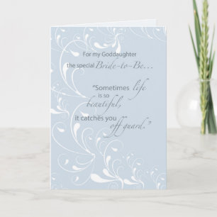 Carte Godgirl Fête des mariées Félicitations Light Bl