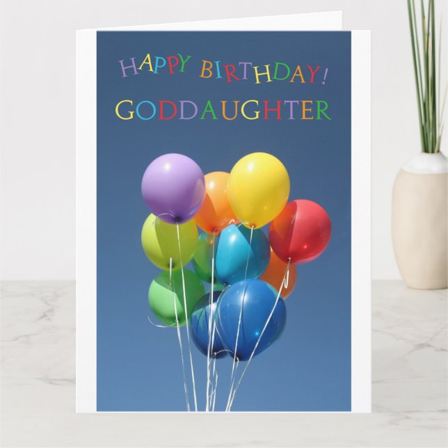 Carte Godgirl, joyeux anniversaire de ballon (Devant)