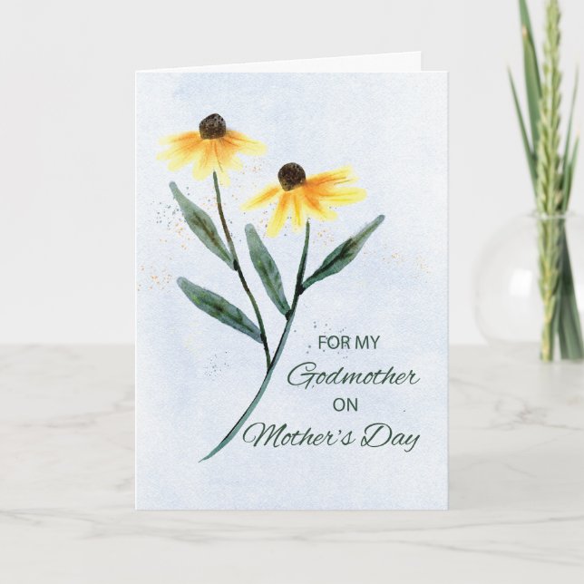 Carte Godmère à la fête des mères Fleurs du cône Deux (Devant)
