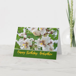 Carte Godmère Anniversaire avec Orchidée Catalpa Blossom