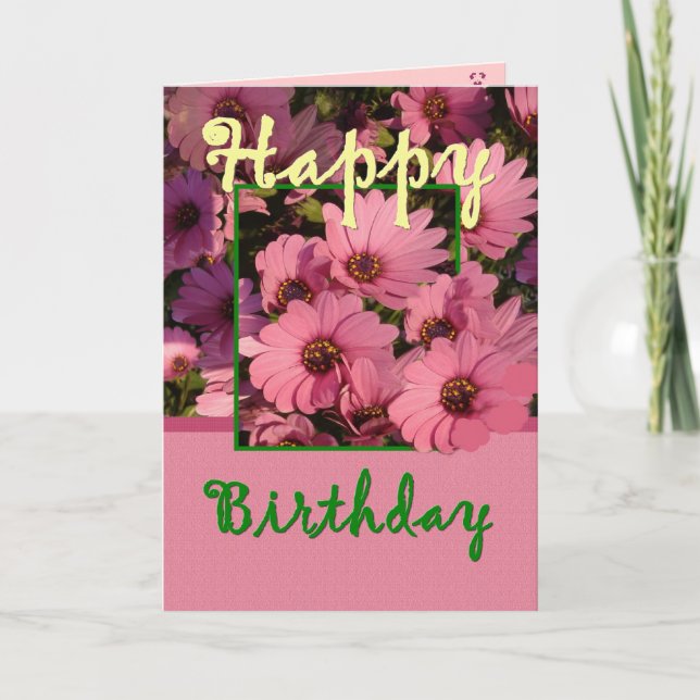 Carte GODMOTHER - Anniversaire avec Fleurs marguerites r (Devant)