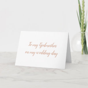 Carte Godmother Wedding Card